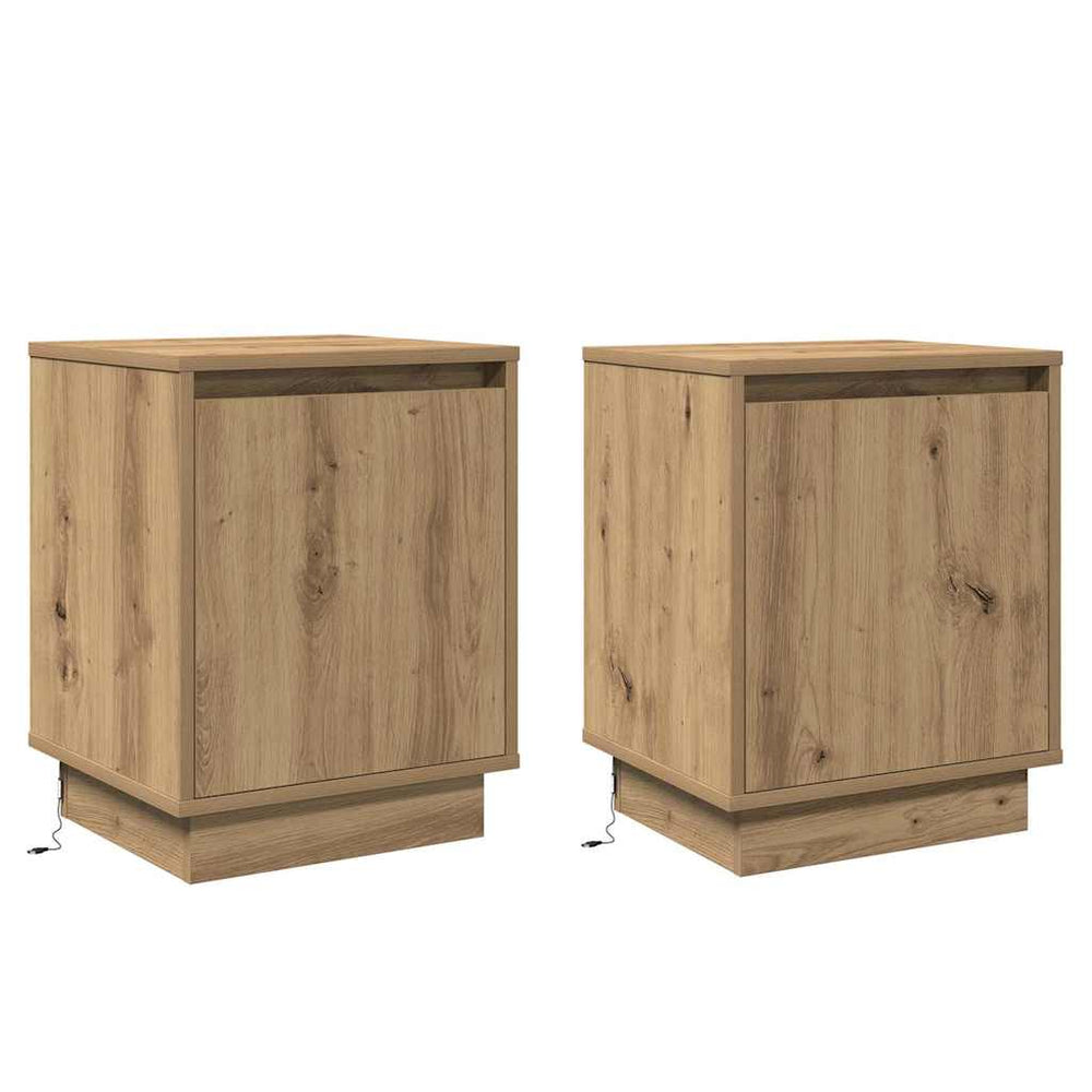 Nachttisch 2er-Set Artisan Eiche