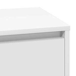 Weißer Nachttisch mit Schubladen