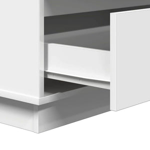 Weißer Nachttisch mit Schubladen
