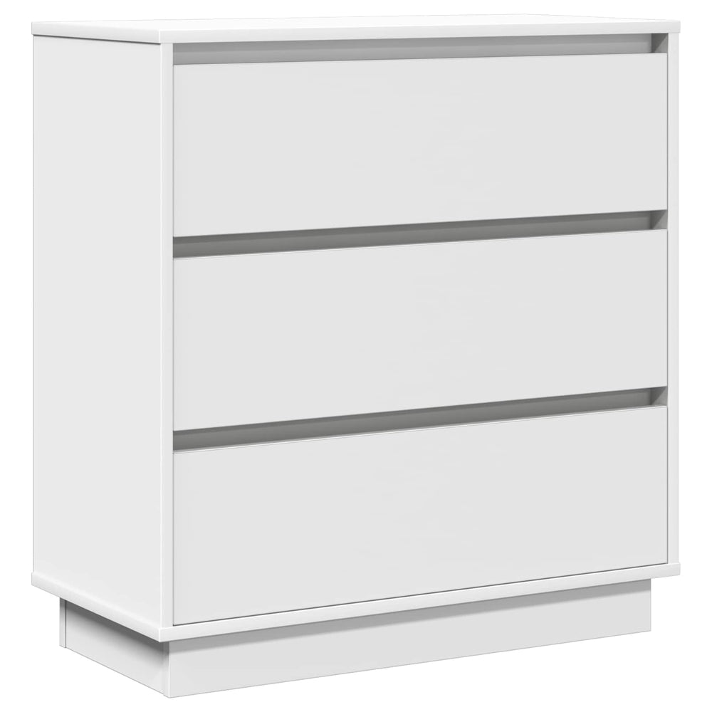 vidaXL Nightstand with Drawers White 71 x 34.5 x 75 cm Engineered Wood
