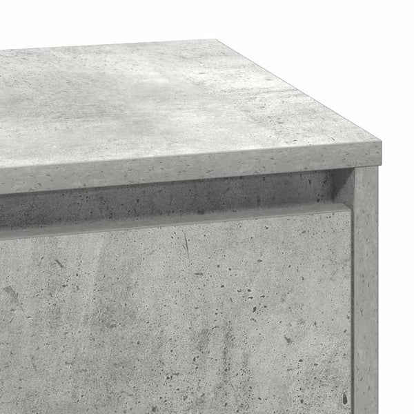 Beton Grau Nachttisch mit LED