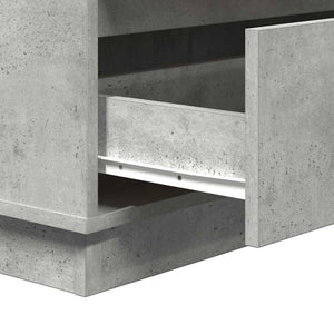 Beton Grau Nachttisch mit LED
