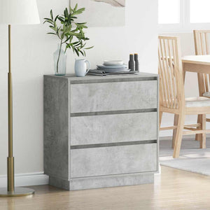 Beton Grau Nachttisch mit LED