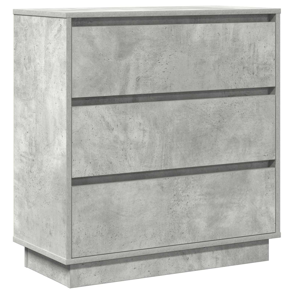 vidaXL Nightstand Concrete Gray 71 x 34.5 x 75 cm Engineered Wood