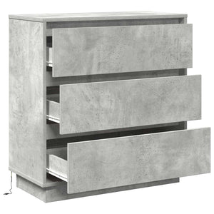 Beton Grau Nachttisch mit LED