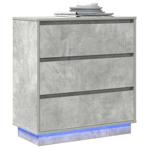Beton Grau Nachttisch mit LED