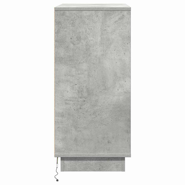 Beton Grau Nachttisch mit LED