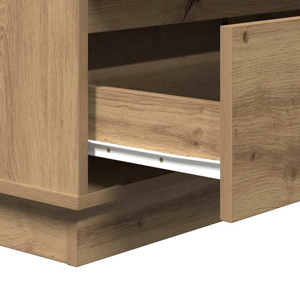 vidaXL Table de chevet Chêne Artisan 71 x 34,5 x 75 cm Bois d'ingénierie