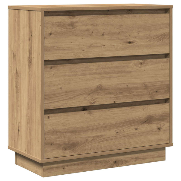 vidaXL Table de chevet Chêne Artisan 71 x 34,5 x 75 cm Bois d'ingénierie