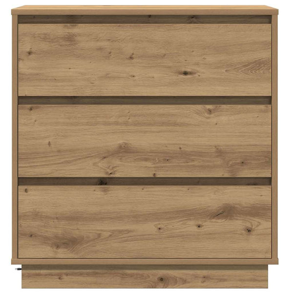 vidaXL Table de chevet Chêne Artisan 71 x 34,5 x 75 cm Bois d'ingénierie