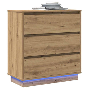 vidaXL Table de chevet Chêne Artisan 71 x 34,5 x 75 cm Bois d'ingénierie