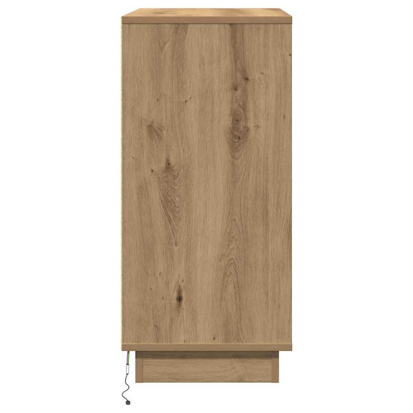 vidaXL Table de chevet Chêne Artisan 71 x 34,5 x 75 cm Bois d'ingénierie
