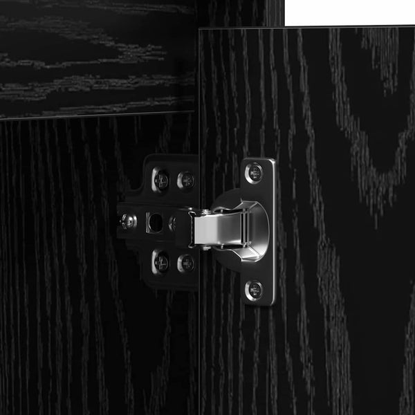 LED Sideboard Schwarz Eiche Optik 71 cm