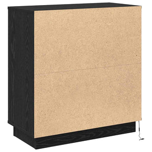 LED Sideboard Schwarz Eiche Optik 71 cm