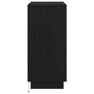 LED Sideboard Schwarz Eiche Optik 71 cm