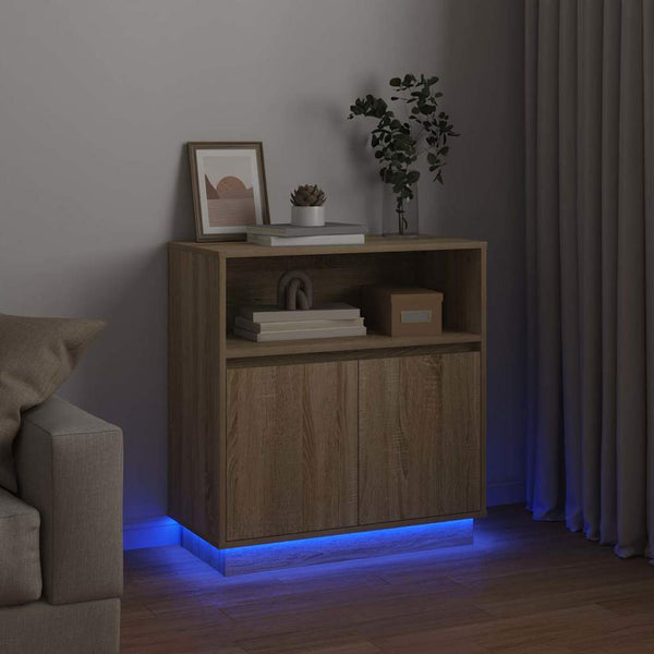 LED Sideboard Sonoma Eiche 71 cm