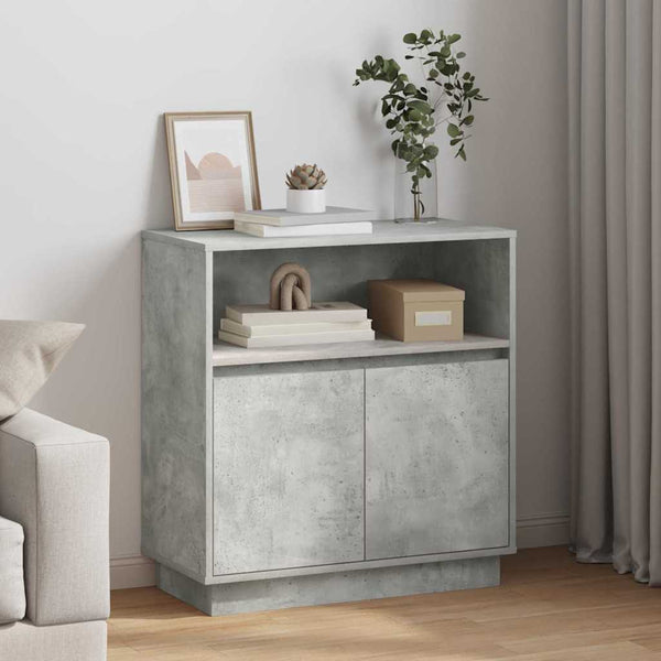 LED Sideboard Betongrau 71x34,5x75cm