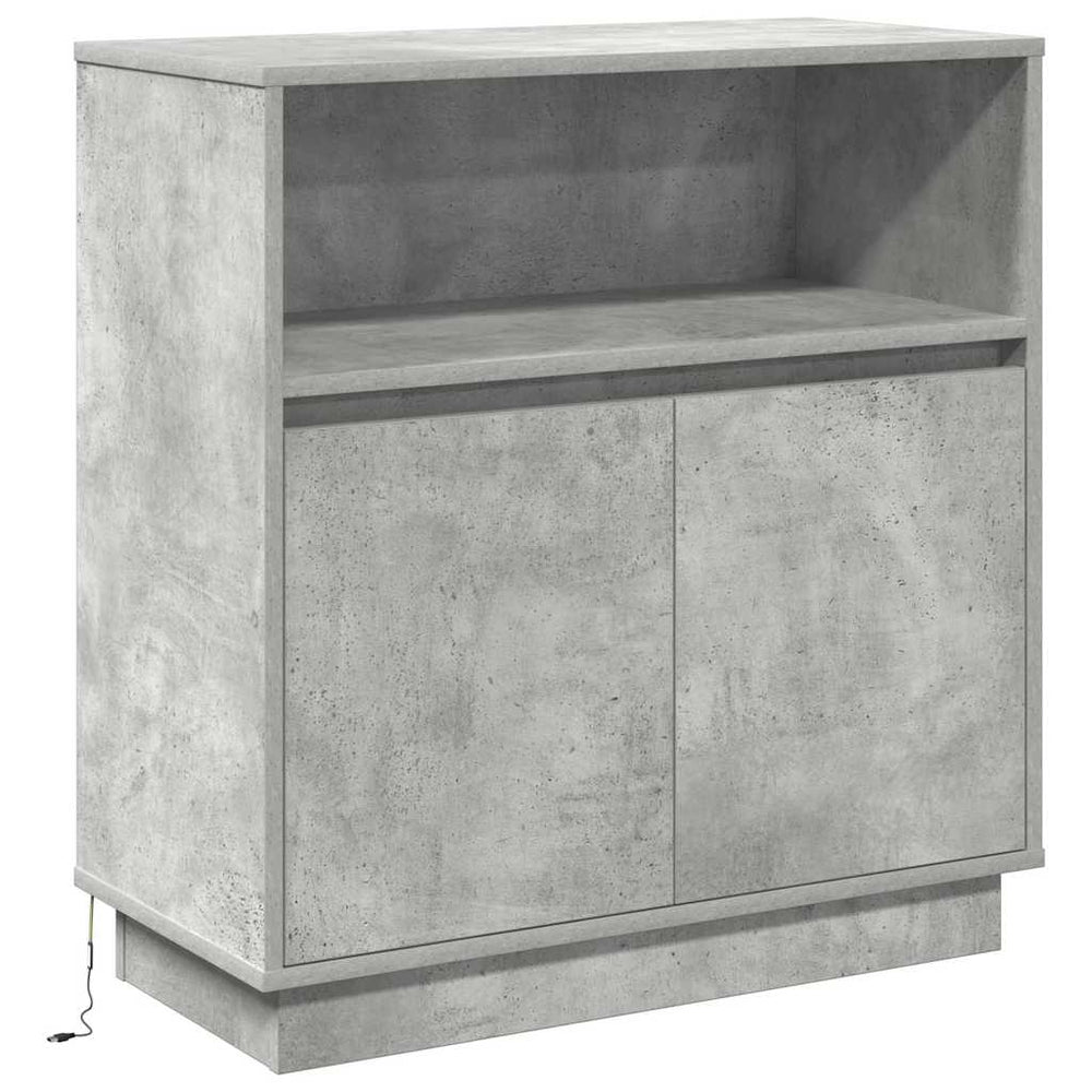 LED Sideboard Betongrau 71x34,5x75cm