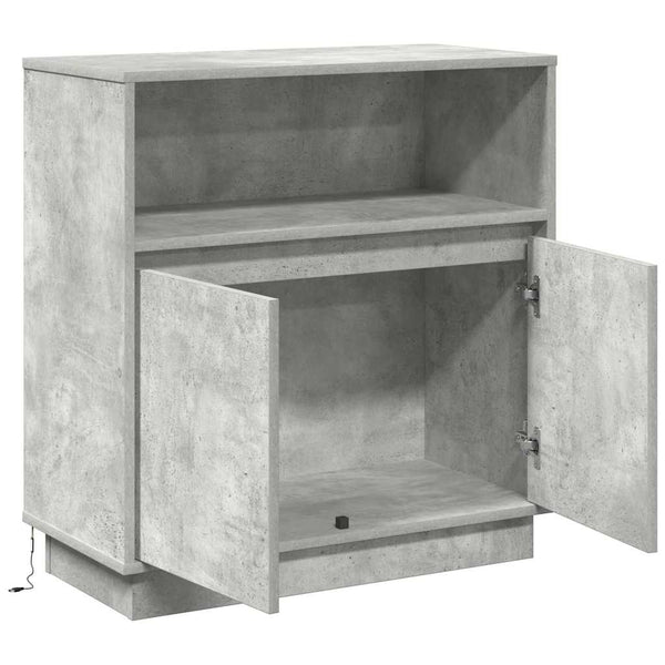 LED Sideboard Betongrau 71x34,5x75cm