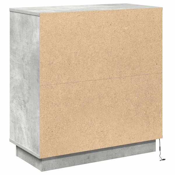 LED Sideboard Betongrau 71x34,5x75cm