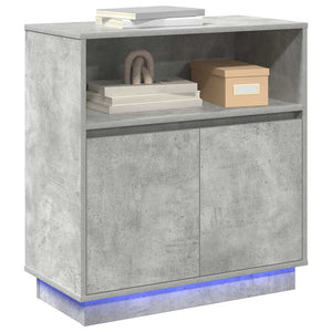 LED Sideboard Betongrau 71x34,5x75cm