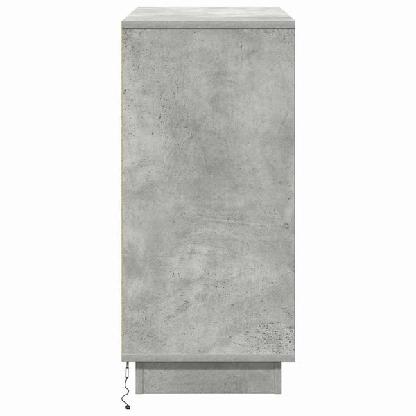 LED Sideboard Betongrau 71x34,5x75cm