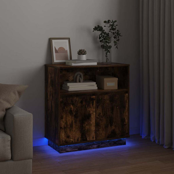 LED Sideboard Geräucherte Eiche 71 cm