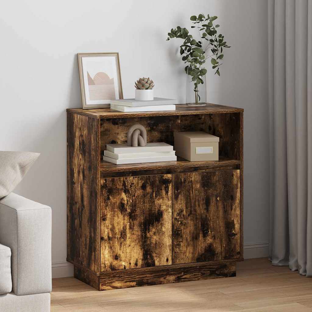 LED Sideboard Geräucherte Eiche 71 cm