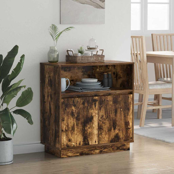 LED Sideboard Geräucherte Eiche 71 cm