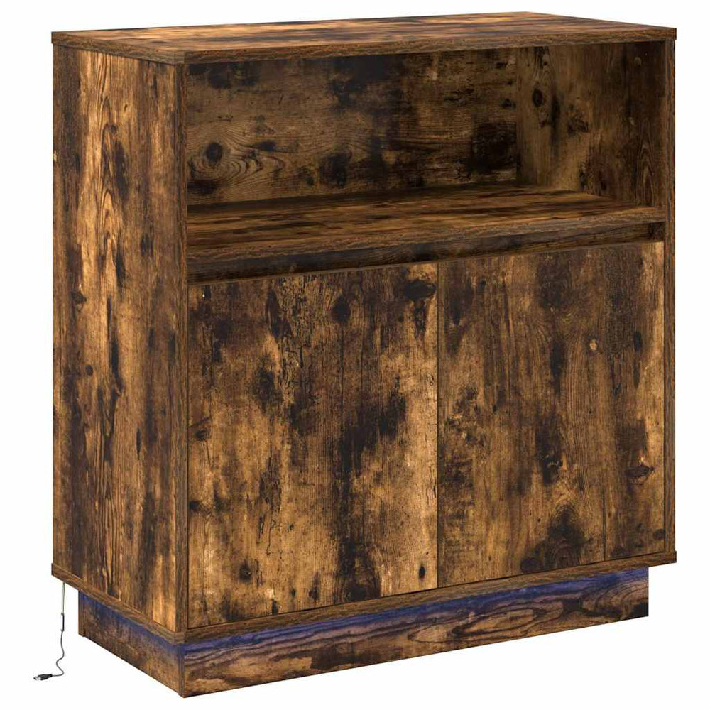 LED Sideboard Geräucherte Eiche 71 cm