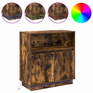LED Sideboard Geräucherte Eiche 71 cm