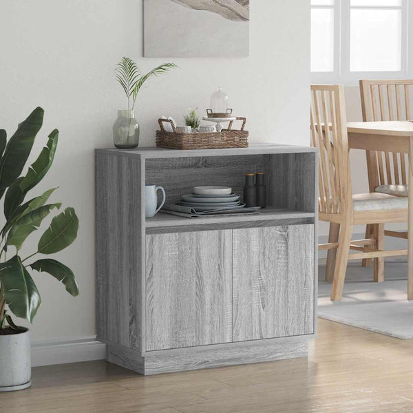 LED Sideboard Grau Sonoma 71x34,5x75cm