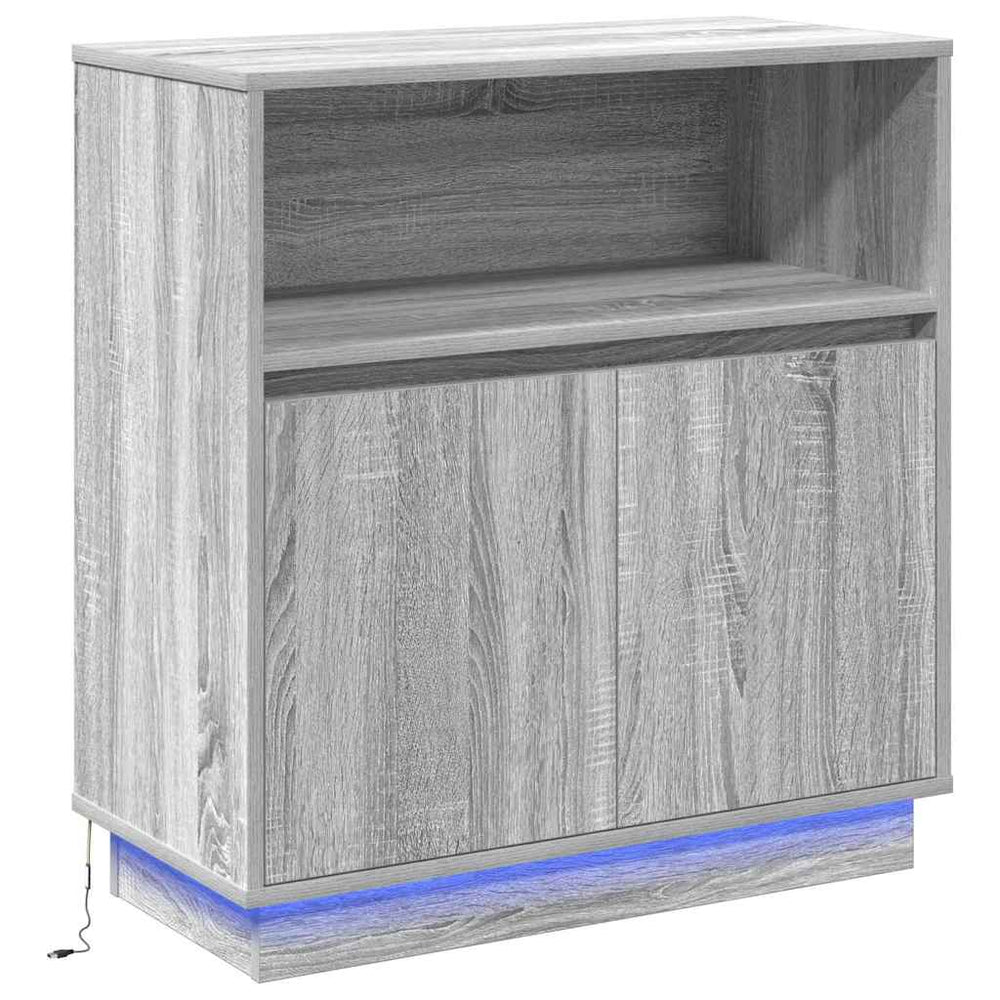 LED Sideboard Grau Sonoma 71x34,5x75cm