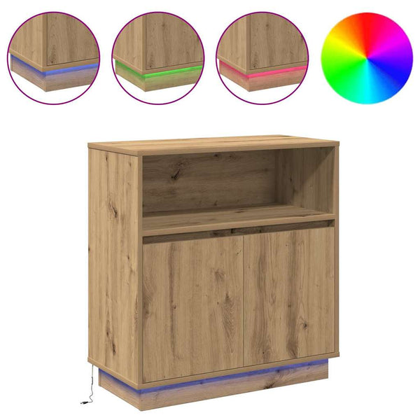 LED Sideboard Artisan Eiche 71 cm