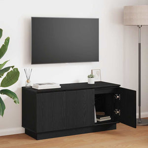 TV-Schrank Schwarz Eichen-Optik 100 cm