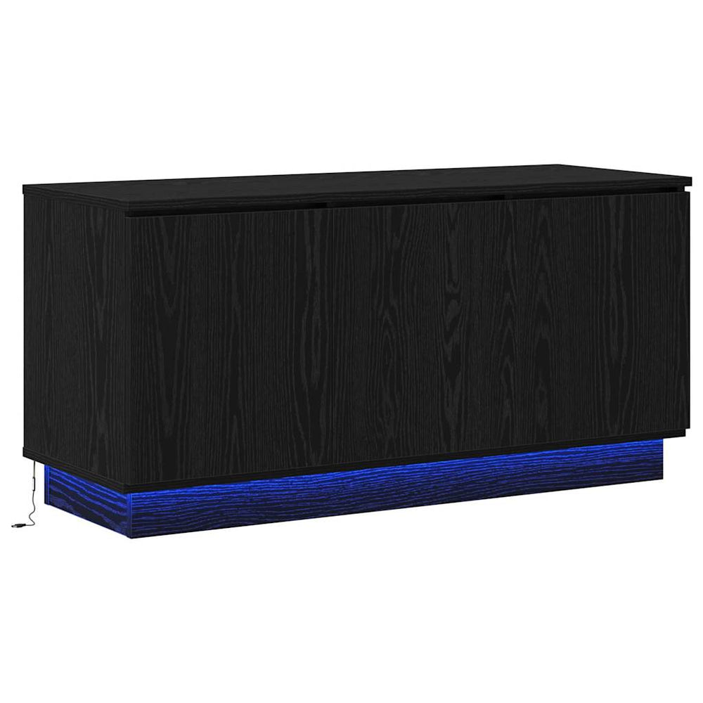 TV-Schrank Schwarz Eichen-Optik 100 cm