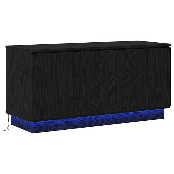 TV-Schrank Schwarz Eichen-Optik 100 cm