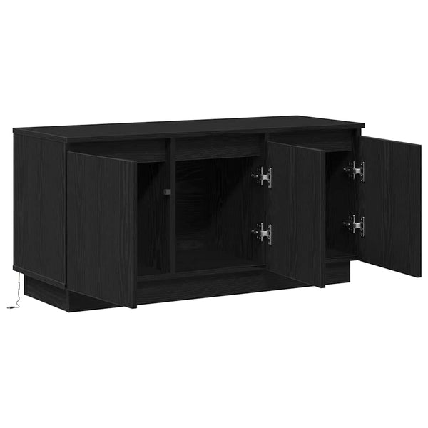 TV-Schrank Schwarz Eichen-Optik 100 cm
