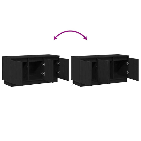 TV-Schrank Schwarz Eichen-Optik 100 cm