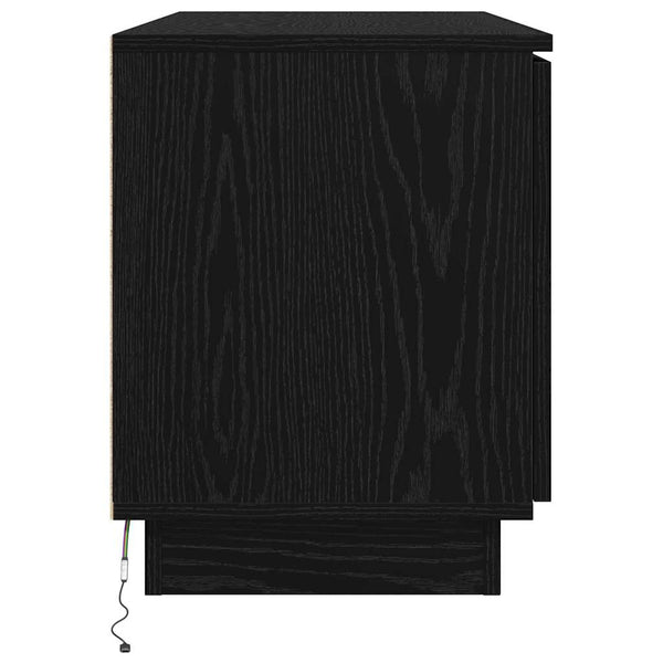 TV-Schrank Schwarz Eichen-Optik 100 cm