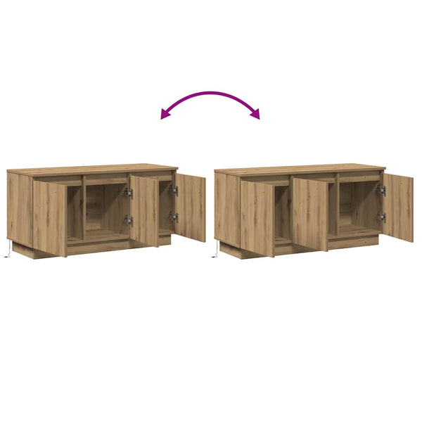 TV-Schrank Artisan Eiche 100cm mit LED