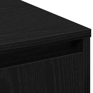 LED Sideboard Schwarz Eichenoptik 90cm