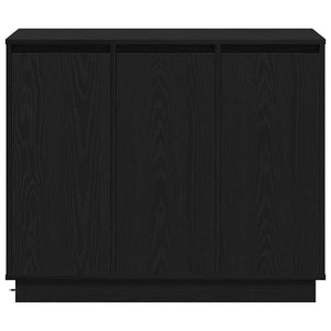 LED Sideboard Schwarz Eichenoptik 90cm