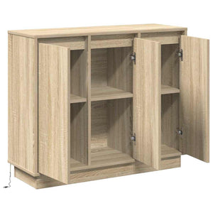 LED Sideboard Sonoma Eiche 90cm
