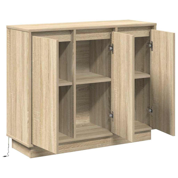 LED Sideboard Sonoma Eiche 90cm