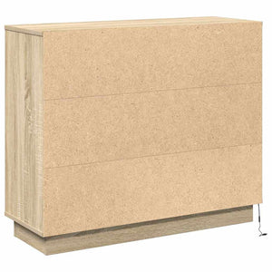LED Sideboard Sonoma Eiche 90cm