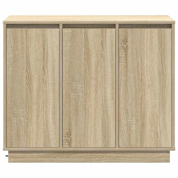 LED Sideboard Sonoma Eiche 90cm