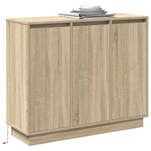 LED Sideboard Sonoma Eiche 90cm