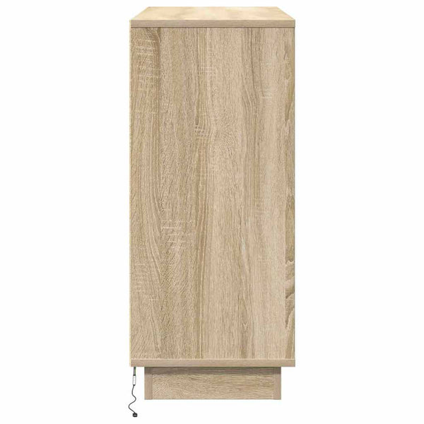 LED Sideboard Sonoma Eiche 90cm