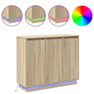 LED Sideboard Sonoma Eiche 90cm